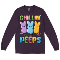 Plum chillin' with my peeps Long Sleeve Tee - MaliasSmallBusiness