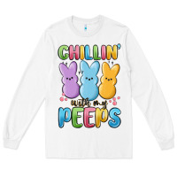White chillin' with my peeps Long Sleeve Tee - MaliasSmallBusiness