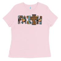 Bubblegum Pink faith cross Ladies Tee - JahusDesignShop