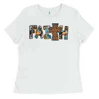 White faith cross Ladies Tee - JahusDesignShop