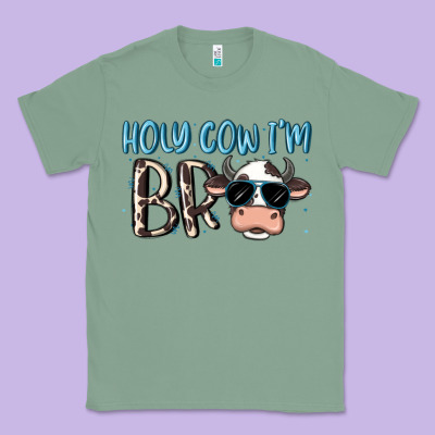 Holy Cow I'm Bro Classic Tee Designed By Maliassmallbusiness