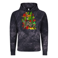 Cloud Black skeleton with sombrero and tequila Vintage Hoodie - AdoDesignShop