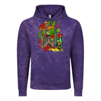 Cloud Purple skeleton with sombrero and tequila Vintage Hoodie - AdoDesignShop