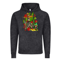 Vintage Black skeleton with sombrero and tequila Vintage Hoodie - AdoDesignShop