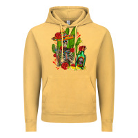 Vintage Mustard skeleton with sombrero and tequila Vintage Hoodie - AdoDesignShop