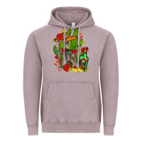 Vintage Zinc skeleton with sombrero and tequila Vintage Hoodie - AdoDesignShop