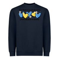 Navy it's okay to be little extra down syndrome awarene Heavyweight Sweatshirt - MaliasSmallBusiness