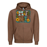 Chestnut western leopard mini Zipper Hoodie - LillyAllenDesigns