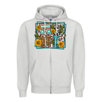 Dove Grey western leopard mini Zipper Hoodie - LillyAllenDesigns