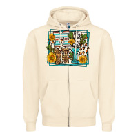 Sandshell western leopard mini Zipper Hoodie - LillyAllenDesigns