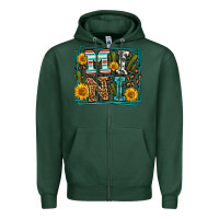 Sports Green western leopard mini Zipper Hoodie - LillyAllenDesigns
