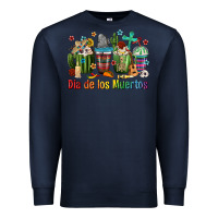 Navy Mexican Dia De Los Muertos Coffee Cups Premium Sweatshirt - texasbilliewilder