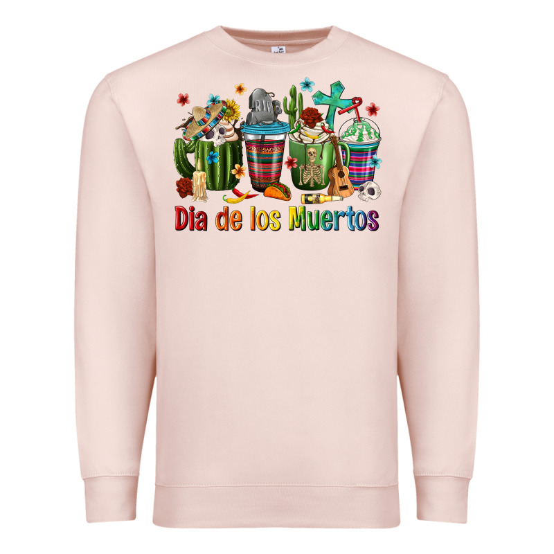 Mexican Dia De Los Muertos Coffee Cups Premium Sweatshirt by texasbilliewilder | Teevron