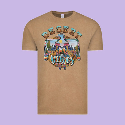 Desert Vibes Thunderbird Vintage Tee Designed By Barkaloodesign