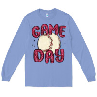 Colony Blue game day baseball Long Sleeve Tee - MaliasSmallBusiness