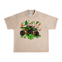 French Oak monster truck with shamrocks Urban Heavy Tee - AdoDesignShop