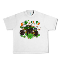 Lunar Rock monster truck with shamrocks Urban Heavy Tee - AdoDesignShop