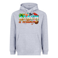 Heather Grey the beach is calling Heavyweight Hoodie - NancyCooperArtShop