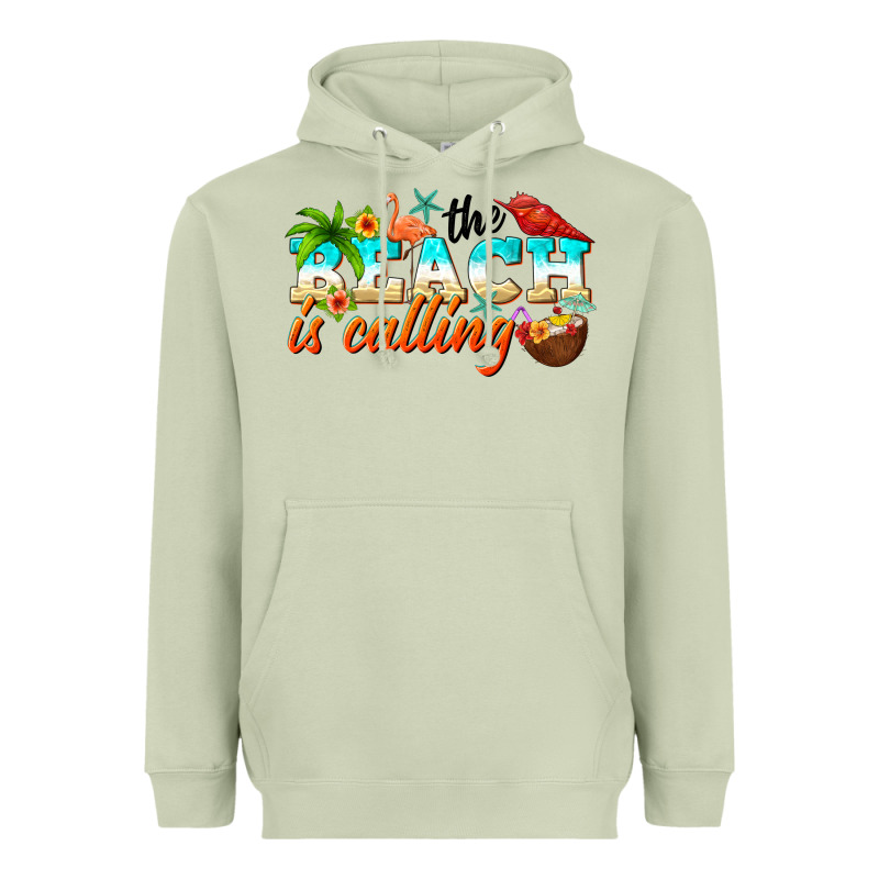 The Beach Is Calling Heavyweight Hoodie by NancyCooperArtShop | Teevron