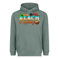 Sage the beach is calling Heavyweight Hoodie - NancyCooperArtShop