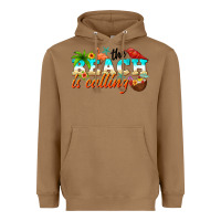 Toasted Coconut the beach is calling Heavyweight Hoodie - NancyCooperArtShop