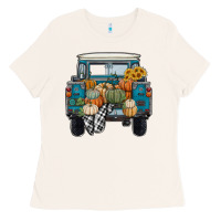 Bone pumpkin truck Ladies Tee - RanaPortraitStore