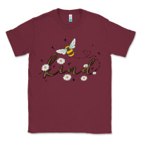 Burgundy bee kind Classic Tee - MaliasSmallBusiness
