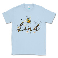 Dusty Blue bee kind Classic Tee - MaliasSmallBusiness