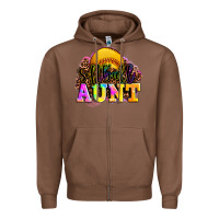 Chestnut softball aunt Zipper Hoodie - LillyAllenDesigns