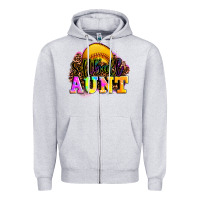Heather Grey softball aunt Zipper Hoodie - LillyAllenDesigns