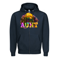 Navy softball aunt Zipper Hoodie - LillyAllenDesigns