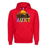 Red softball aunt Zipper Hoodie - LillyAllenDesigns