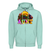 Seafoam softball aunt Zipper Hoodie - LillyAllenDesigns