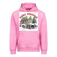 Fuchsia Pink merry chrıstmas Urban Hoodie - FaDigitalArtStudio