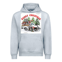 Heather Grey merry chrıstmas Urban Hoodie - FaDigitalArtStudio