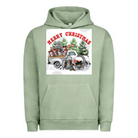 Pigment Oil Green merry chrıstmas Urban Hoodie - FaDigitalArtStudio