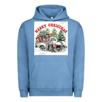 Pigment Pebble Blue merry chrıstmas Urban Hoodie - FaDigitalArtStudio