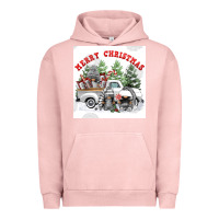 Pigment Salmon merry chrıstmas Urban Hoodie - FaDigitalArtStudio