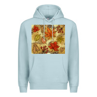 Blue Mist Fall leaves Premium Hoodie - NancyCooperArtShop