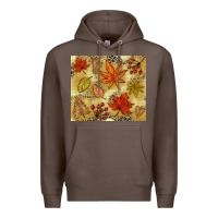 Coffee Fall leaves Premium Hoodie - NancyCooperArtShop