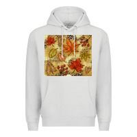 Dove Grey Fall leaves Premium Hoodie - NancyCooperArtShop
