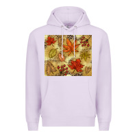 Lilac Fall leaves Premium Hoodie - NancyCooperArtShop