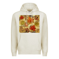 Oatmeal Heather Fall leaves Premium Hoodie - NancyCooperArtShop