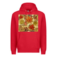 Red Fall leaves Premium Hoodie - NancyCooperArtShop