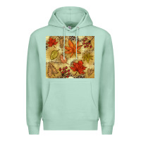 Seafoam Fall leaves Premium Hoodie - NancyCooperArtShop