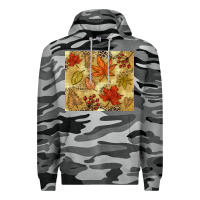 Slate Camo Fall leaves Premium Hoodie - NancyCooperArtShop