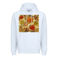 White Fall leaves Premium Hoodie - NancyCooperArtShop