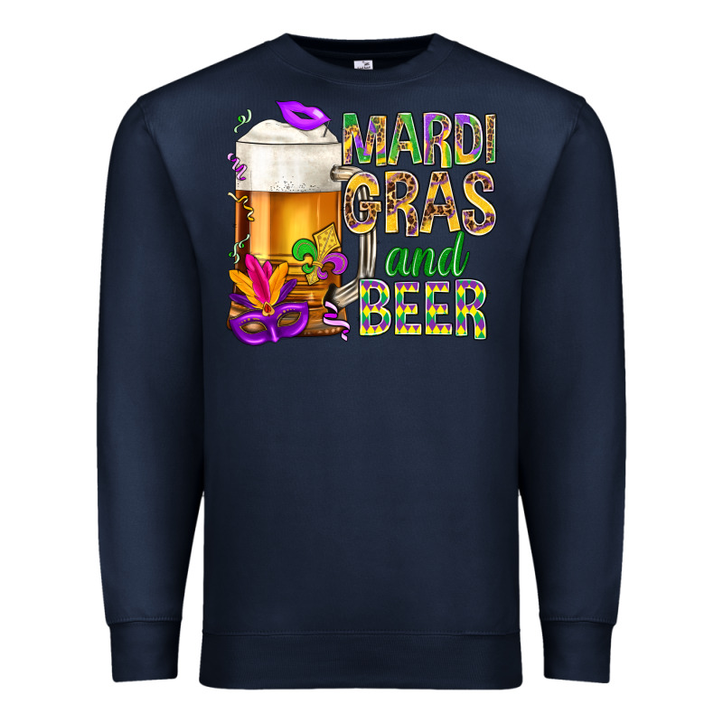 Mardi Gras And Beer Premium Sweatshirt by NancyCooperArtShop | Teevron
