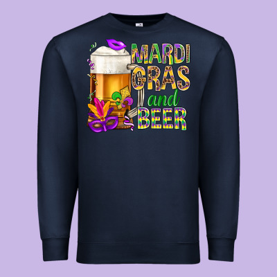 Mardi Gras And Beer Premium Sweatshirt Designed By Nancycooperartshop