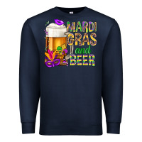 Navy Mardi Gras and beer Premium Sweatshirt - NancyCooperArtShop